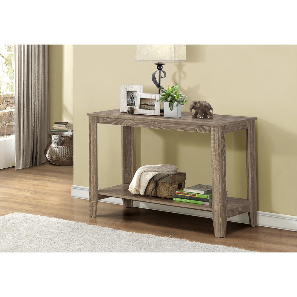 Accent Table - 44"L / Dark Taupe Hall Console