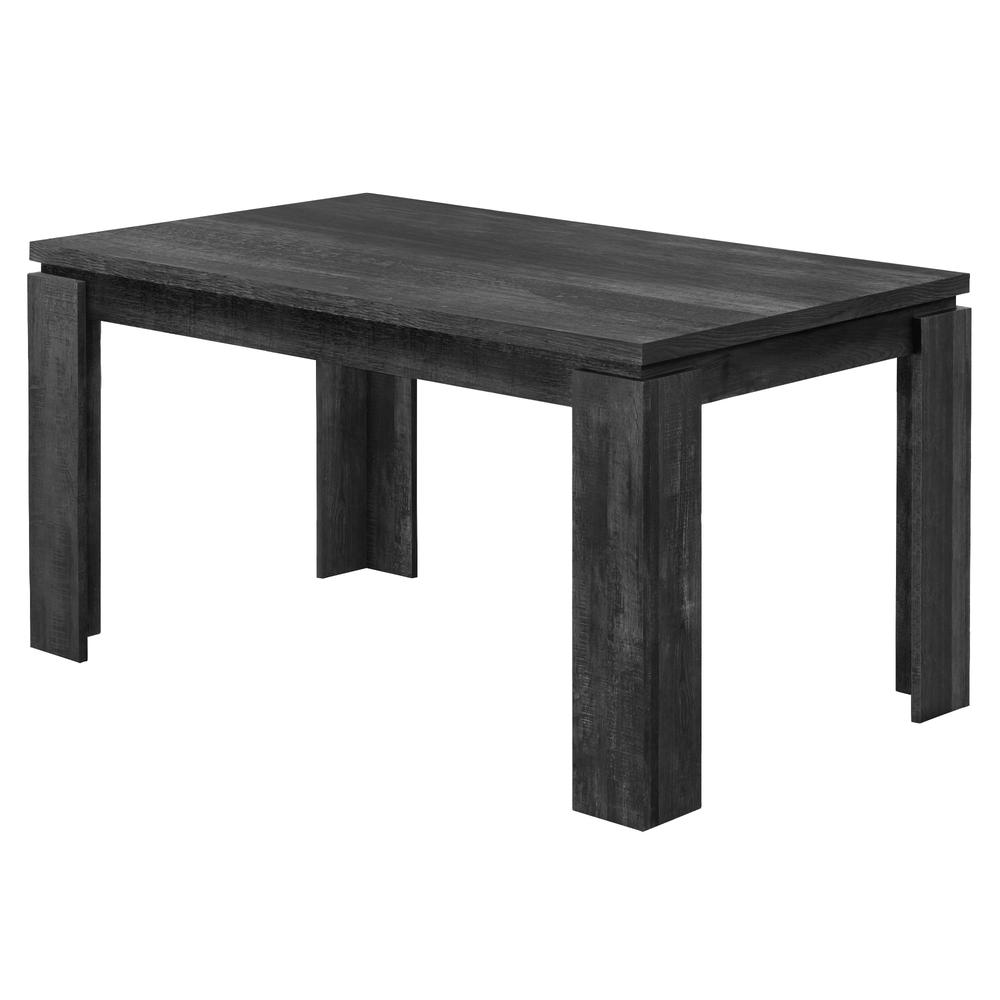 Image of Dining Table - 36"X 60" / Black Reclaimed Wood-Look