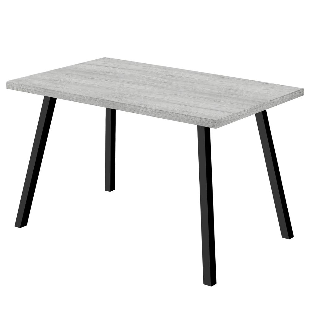 Image of Dining Table - 36"X 60" / Grey / Black Metal