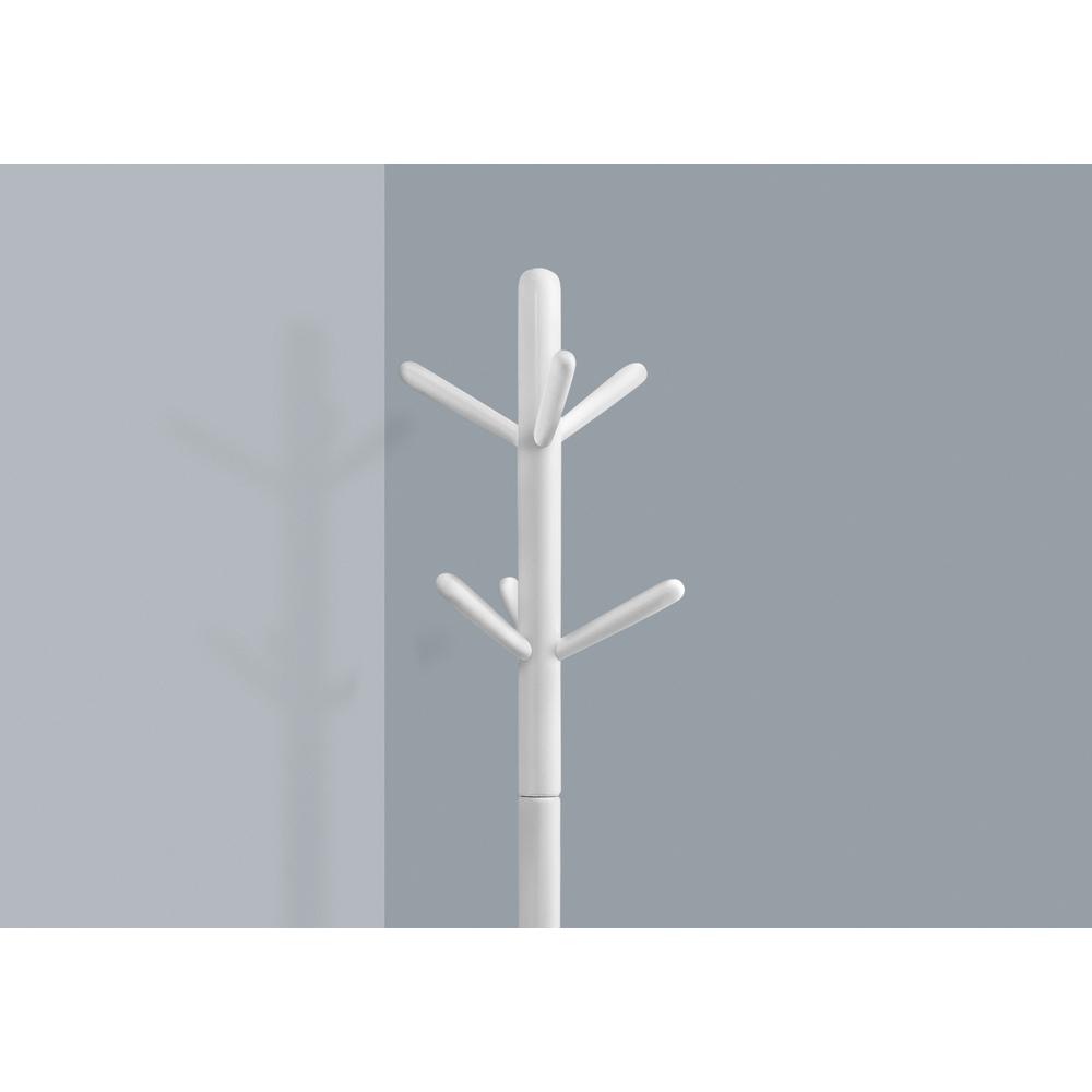 Coat Rack - 69"H / White Wood Contemporary Style