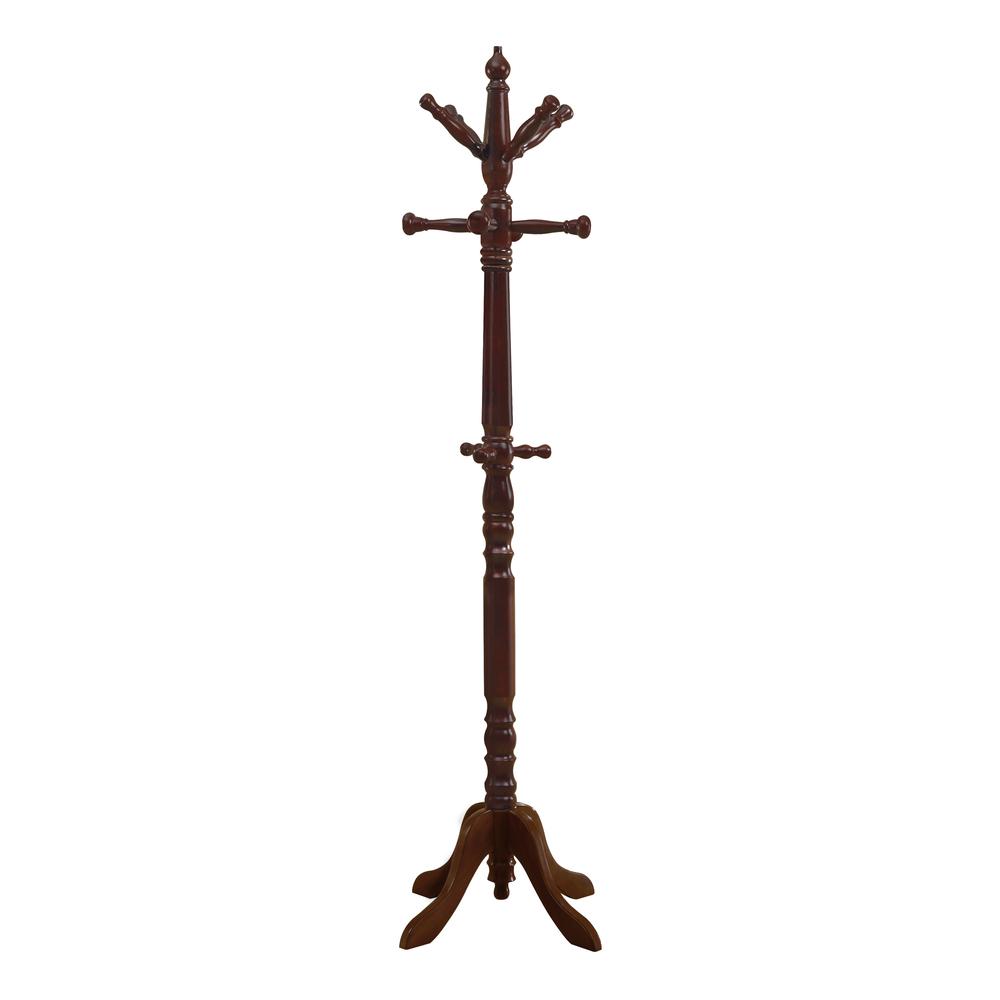 Image of Coat Rack - 73"H / Cherry Wood Traditional Style