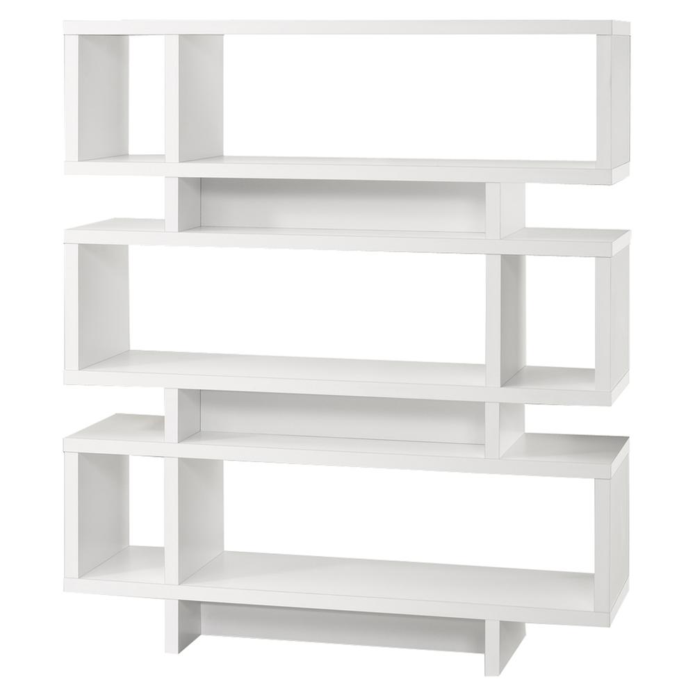 Image of Bookcase - 55"H / White Modern Style
