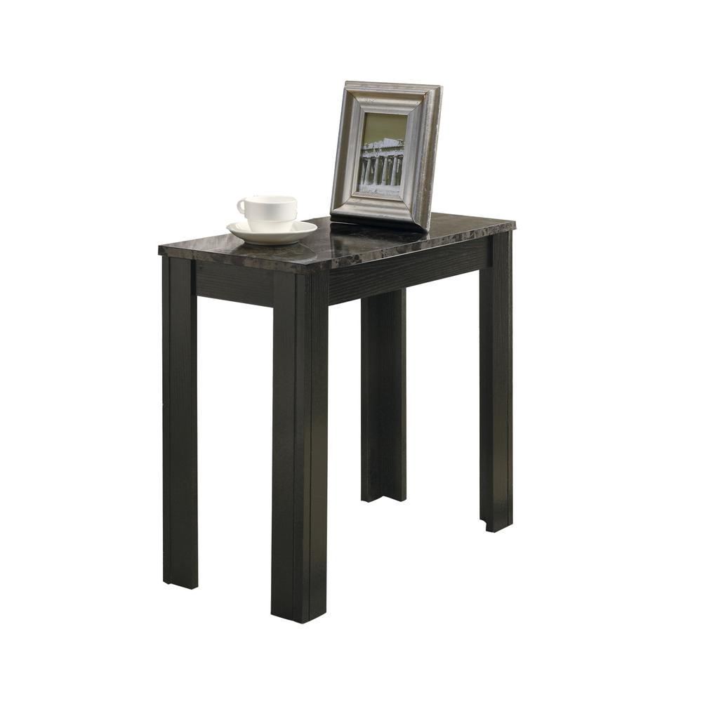 Image of Accent Table - Black / Grey Marble