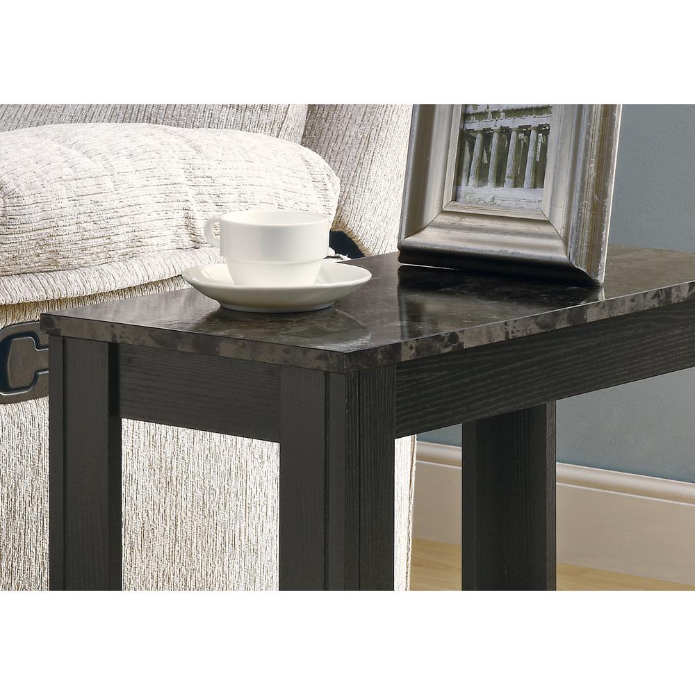 Accent Table - Black / Grey Marble