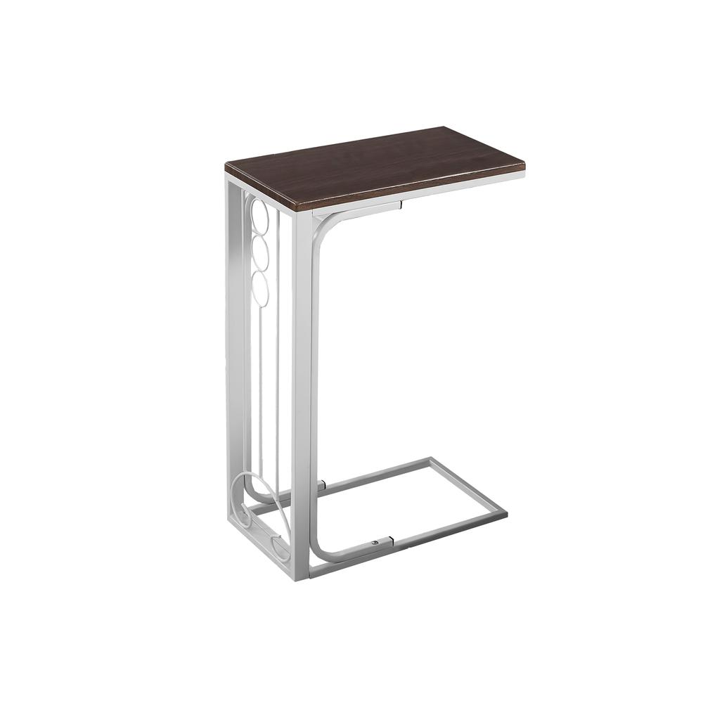 Image of Accent Table - Cherry Top / Antique White Metal