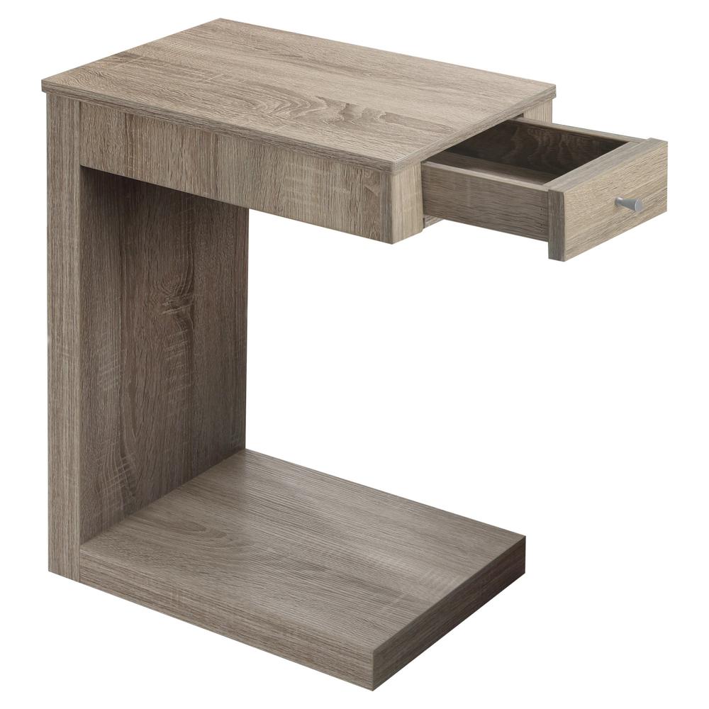 Image of Accent Table - Dark Taupe With A Drawer