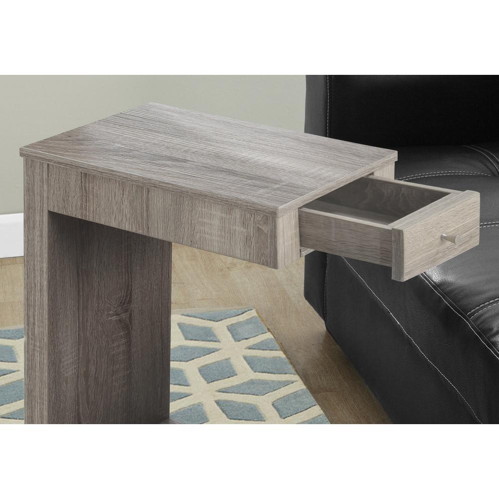 Accent Table - Dark Taupe With A Drawer