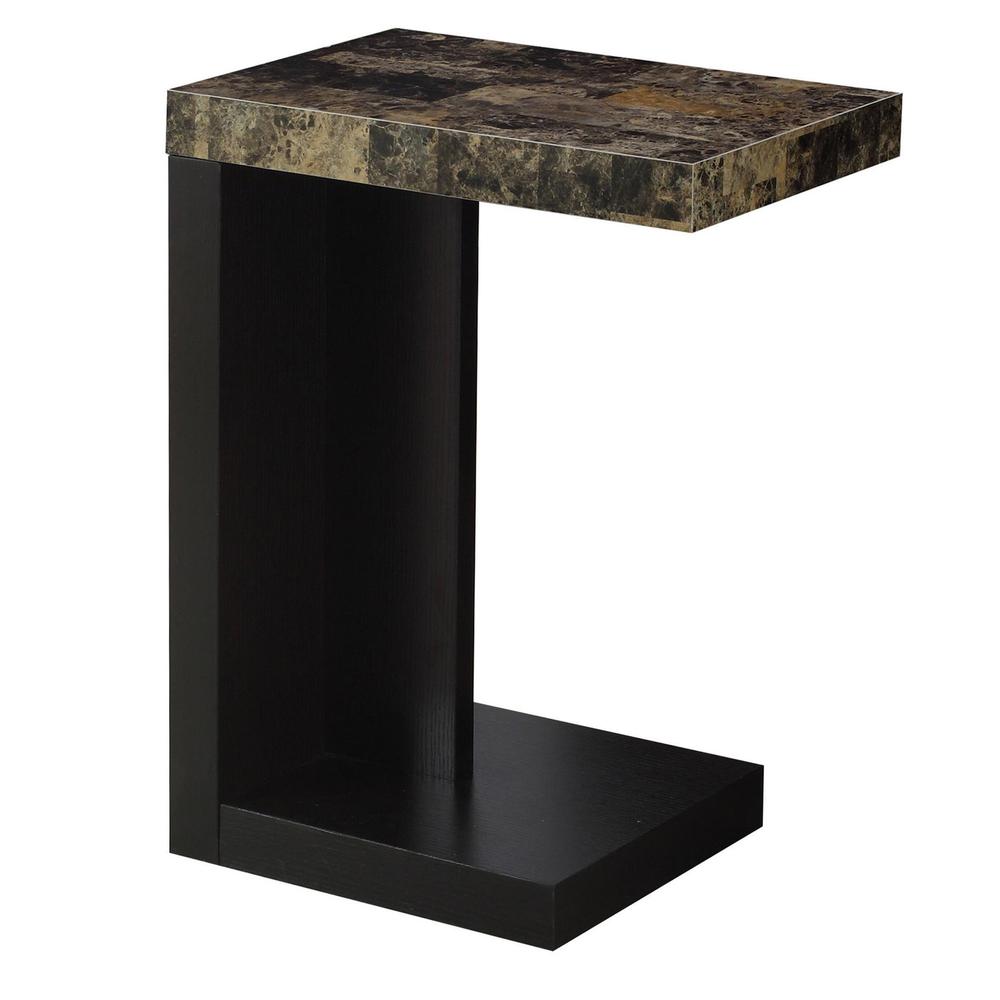 Image of Accent Table - Cappuccino / Marble-Look Top