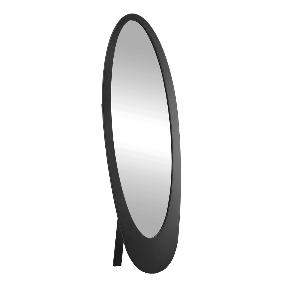 Image of Mirror - 59"H / Black Contemporary Oval Frame