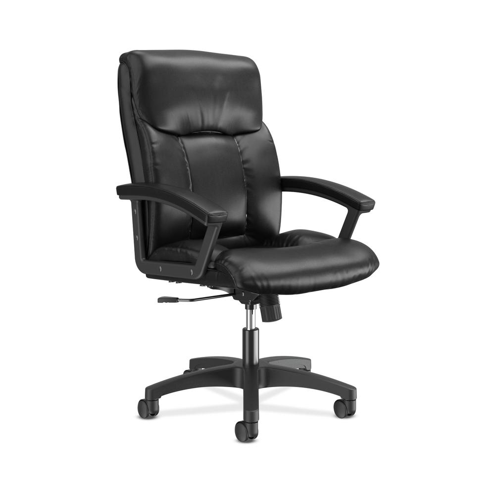 Image of Hon Leather Executive Chair - High-Back Computer Chair For Office Desk, Black (Vl151)