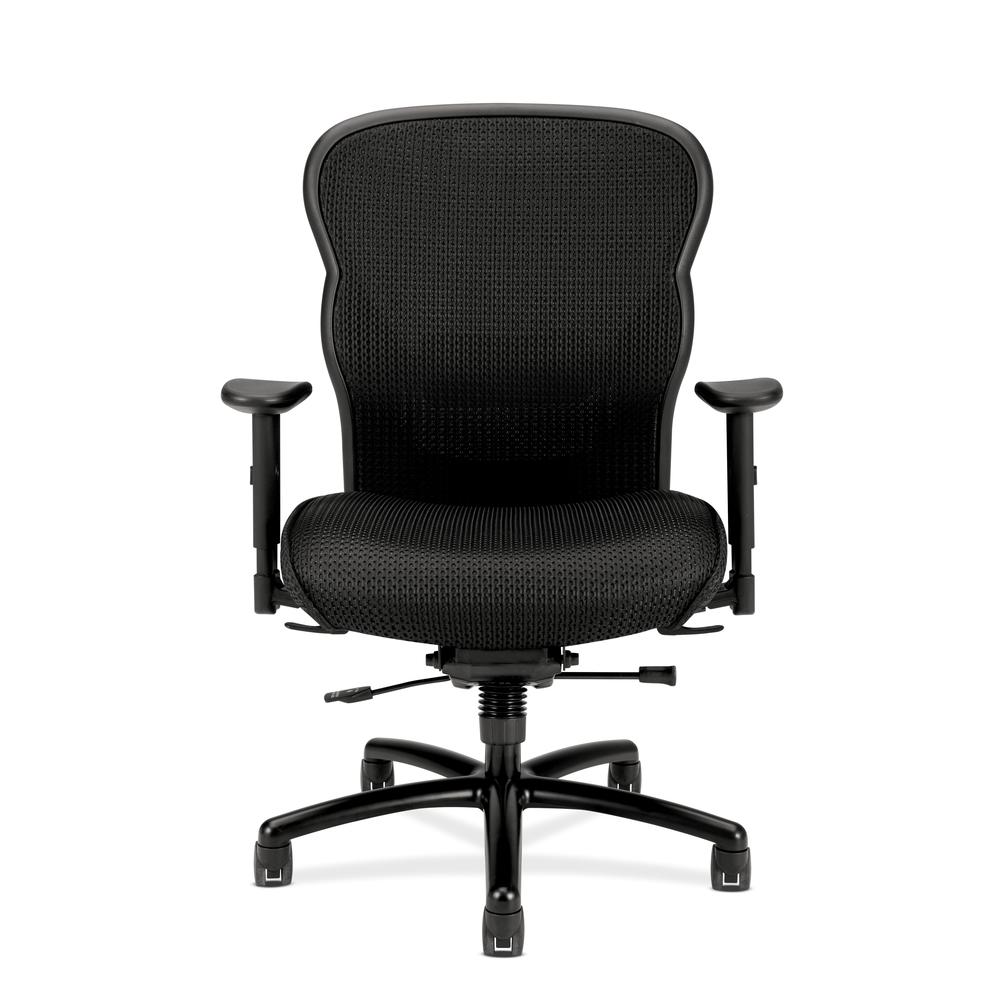 Hon Wave Big And Tall Executive Chair - Mesh Office Chair With Adjustable Arms, Black (Vl705)