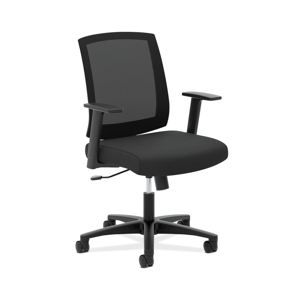 HON Torch Mesh Task Chair - Mid-Back, Black Office Chair (HVL511)