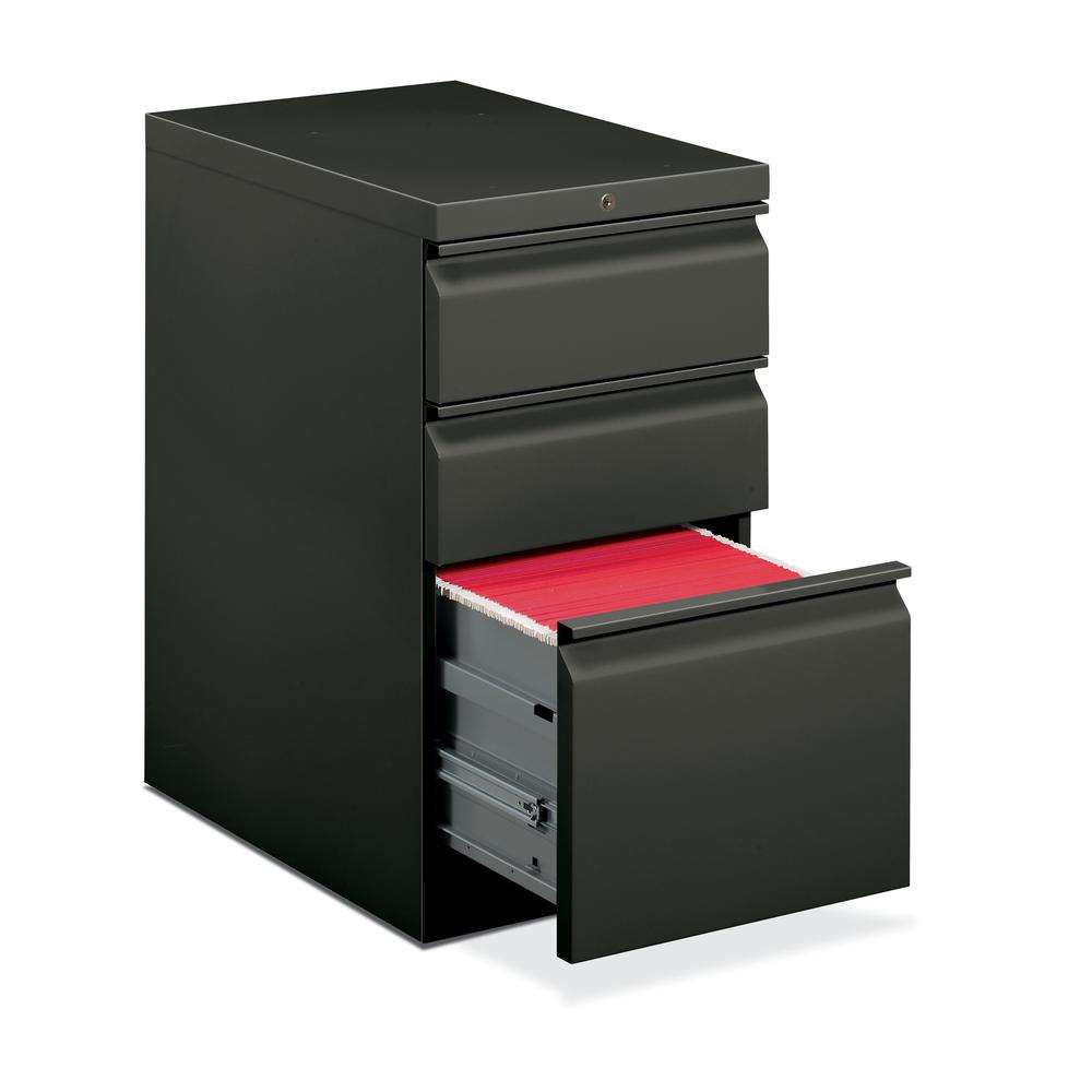 HON Brigade Mobile Pedestal File - 1 File and 2 Box Drawers, 22-7/8-Inch, Charcoal