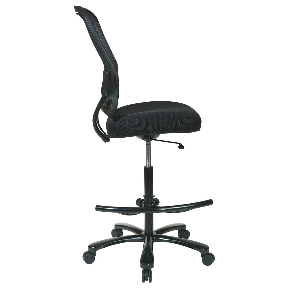 Dark AirGrid® Back Drafting Chair with Black Mesh Seat