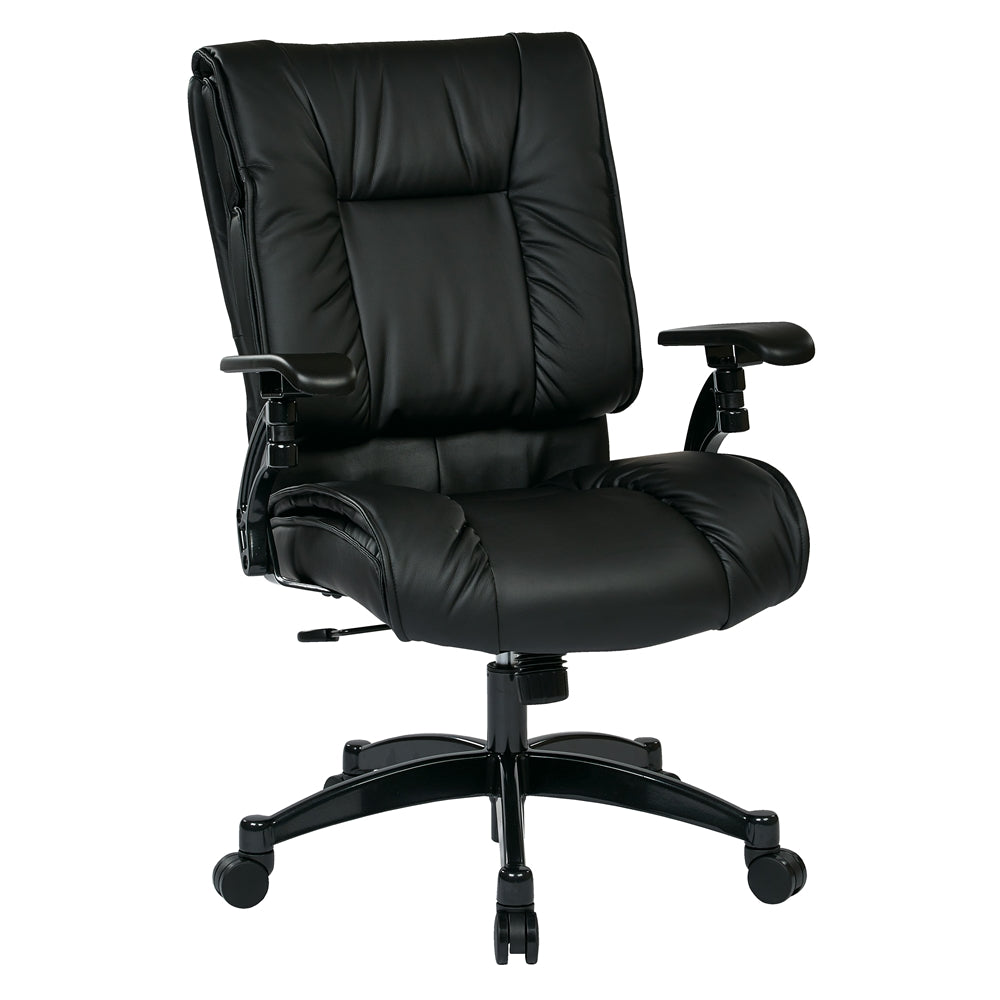 Image of Black Bonded Leather Conference Chair