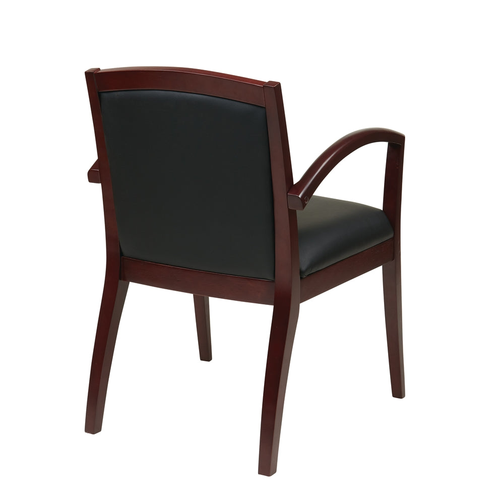 Napa Mahogany Guest Chair - Full Cushion Back