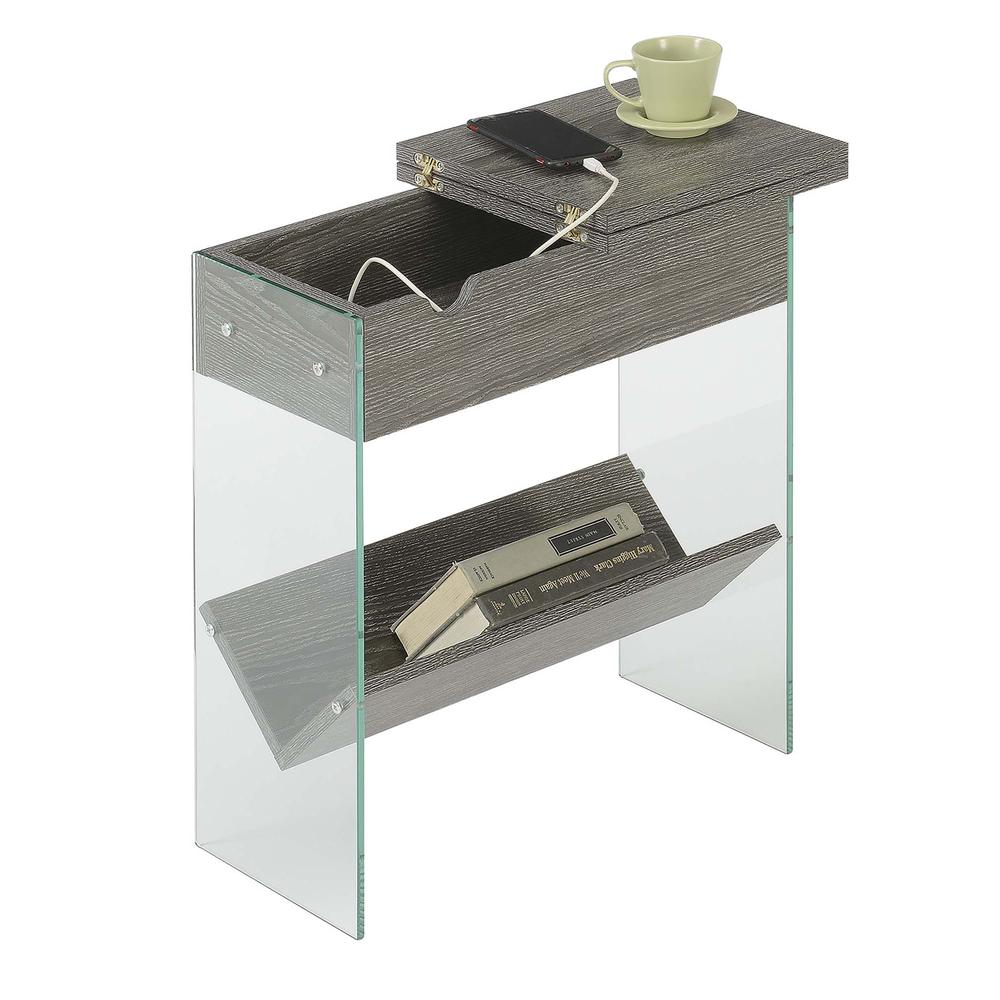 SoHo Electric Flip Top End Table