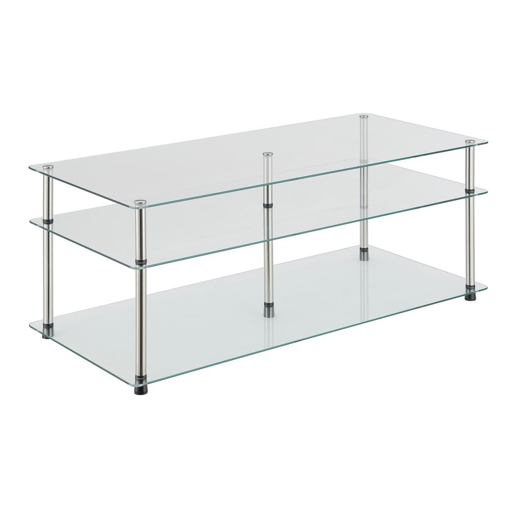 Image of Designs2Go Classic Glass 3 Tier Coffee Table