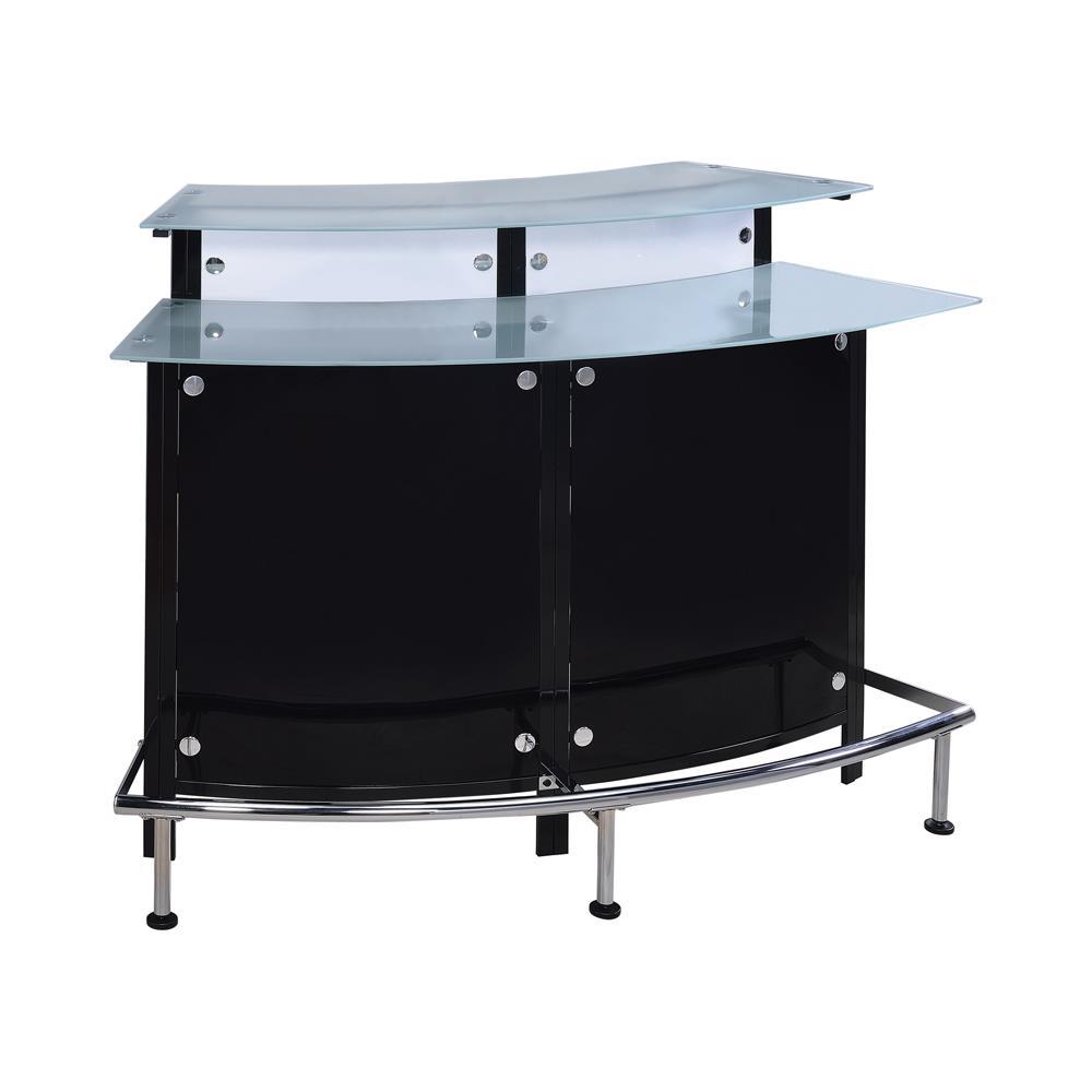 This is the image of Keystone Glass Top Bar Unit - Black