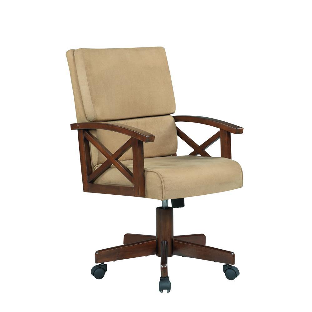 Marietta Upholstered Game Chair Tobacco And Tan