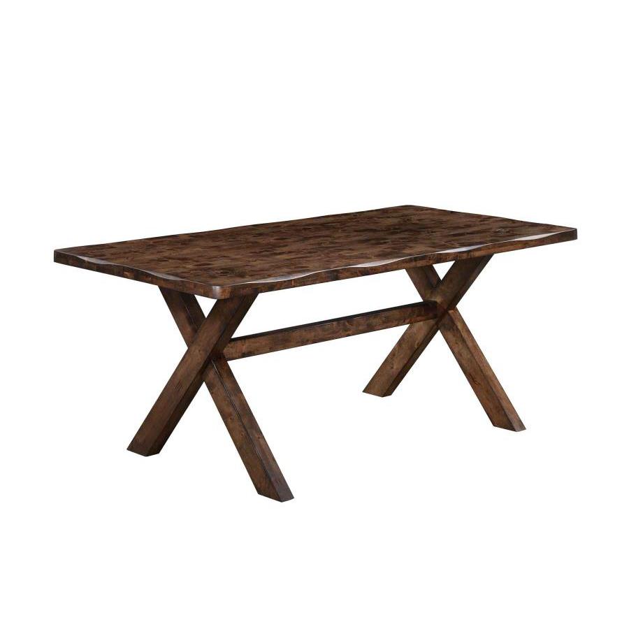 Image of Alston X-Shaped Dining Table Knotty Nutmeg