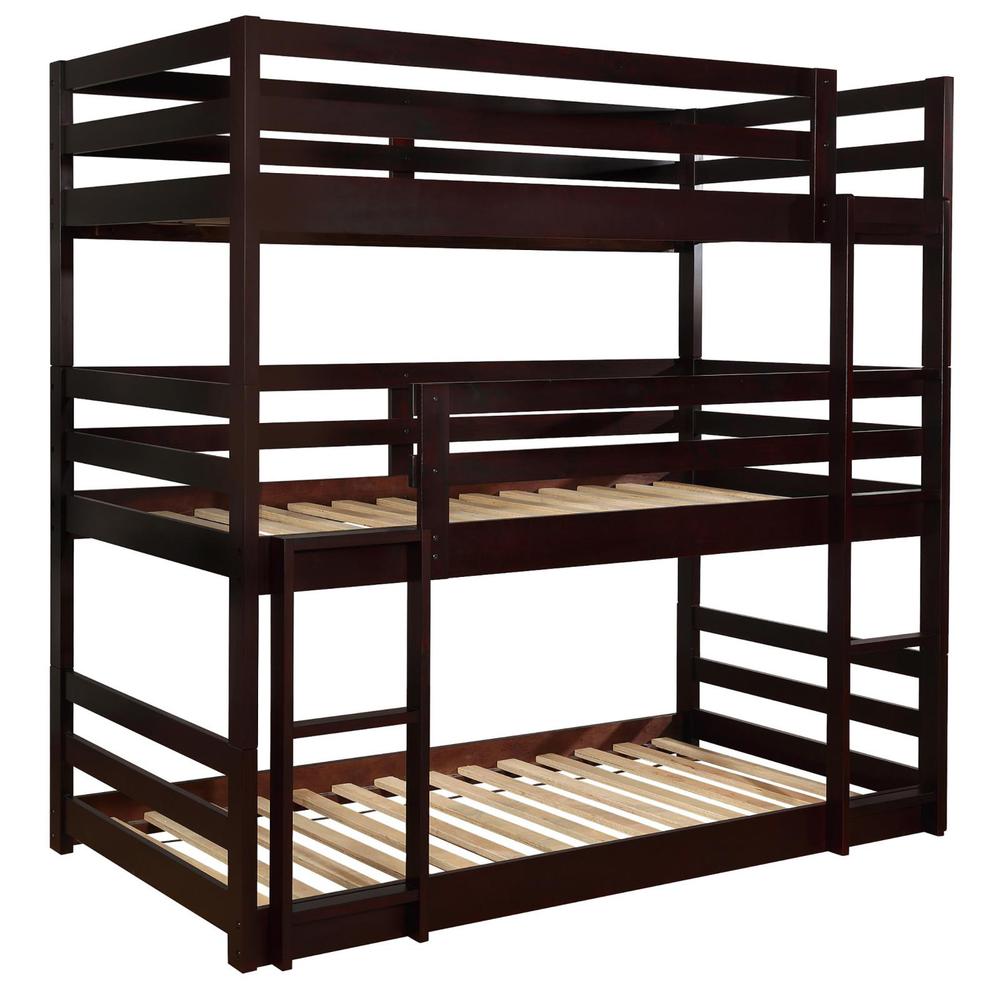 Image of Sandler Twin Triple Bunk Bed Cappuccino
