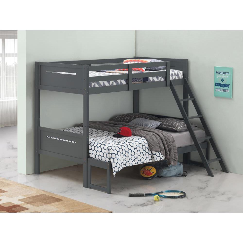 Littleton Twin/Full Bunk Bed Grey