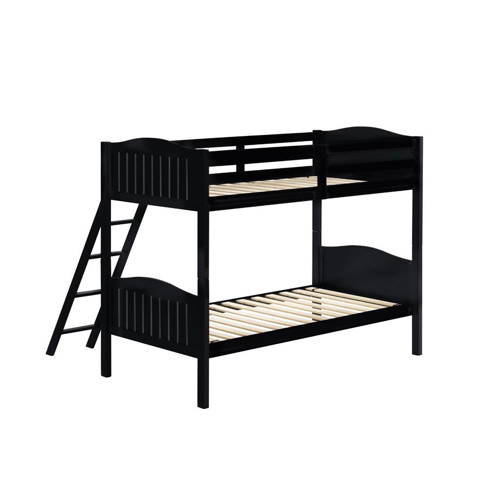 Littleton Twin/Twin Bunk Bed With Ladder Black