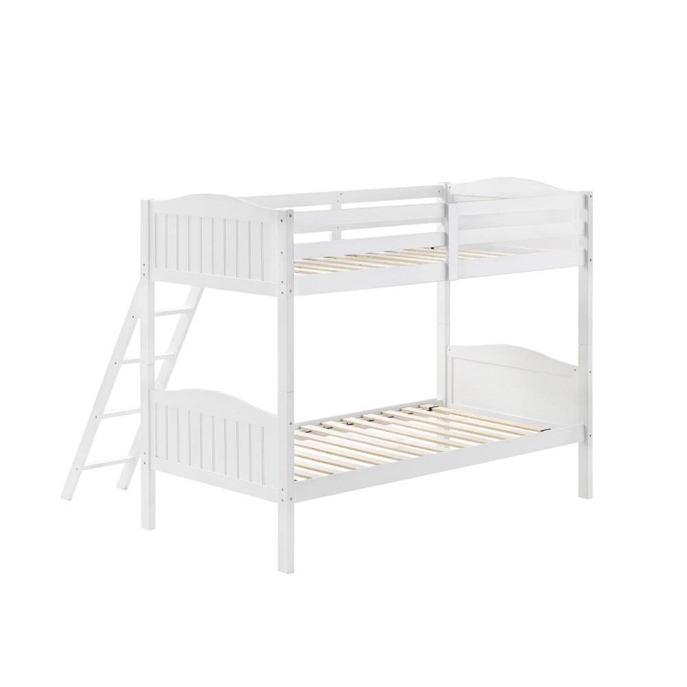 Littleton Twin/Twin Bunk Bed With Ladder White