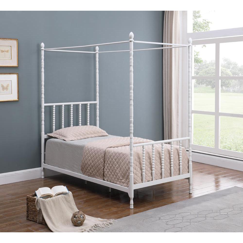 Image of Betony Twin Canopy Bed White