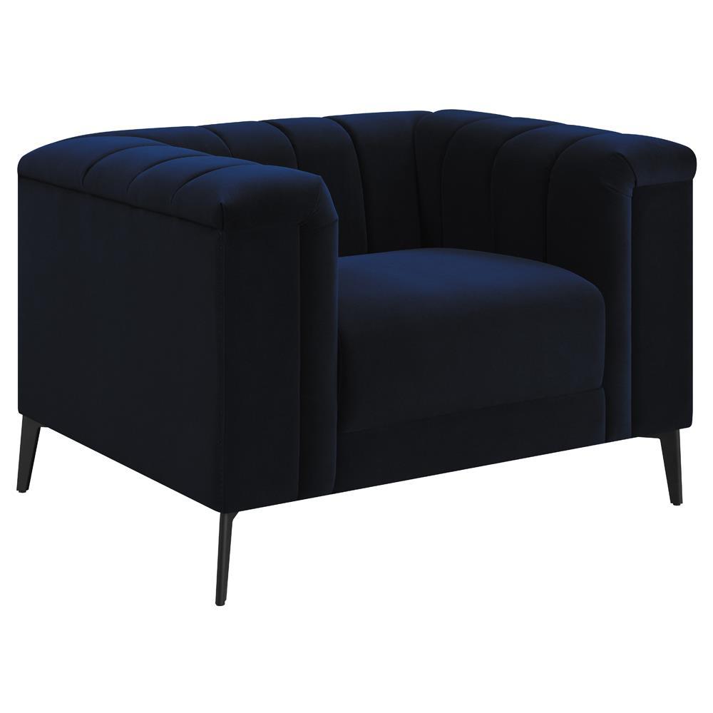 Chalet 3-Piece Tuxedo Arm Living Room Set Blue