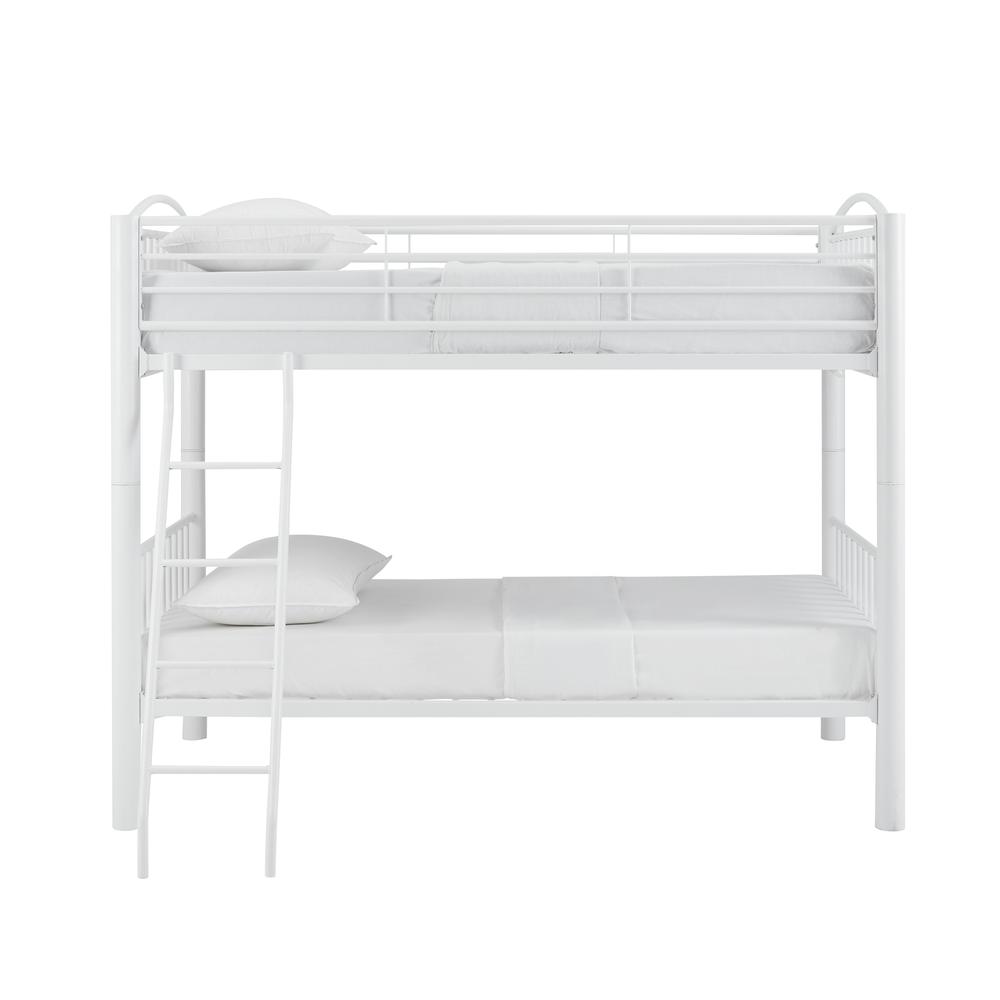 Heavy Metal Twin Twin White Bunk Bed