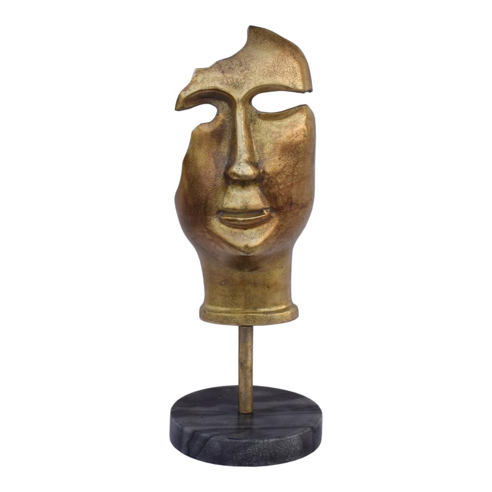 Image of Golden Mask On Stand