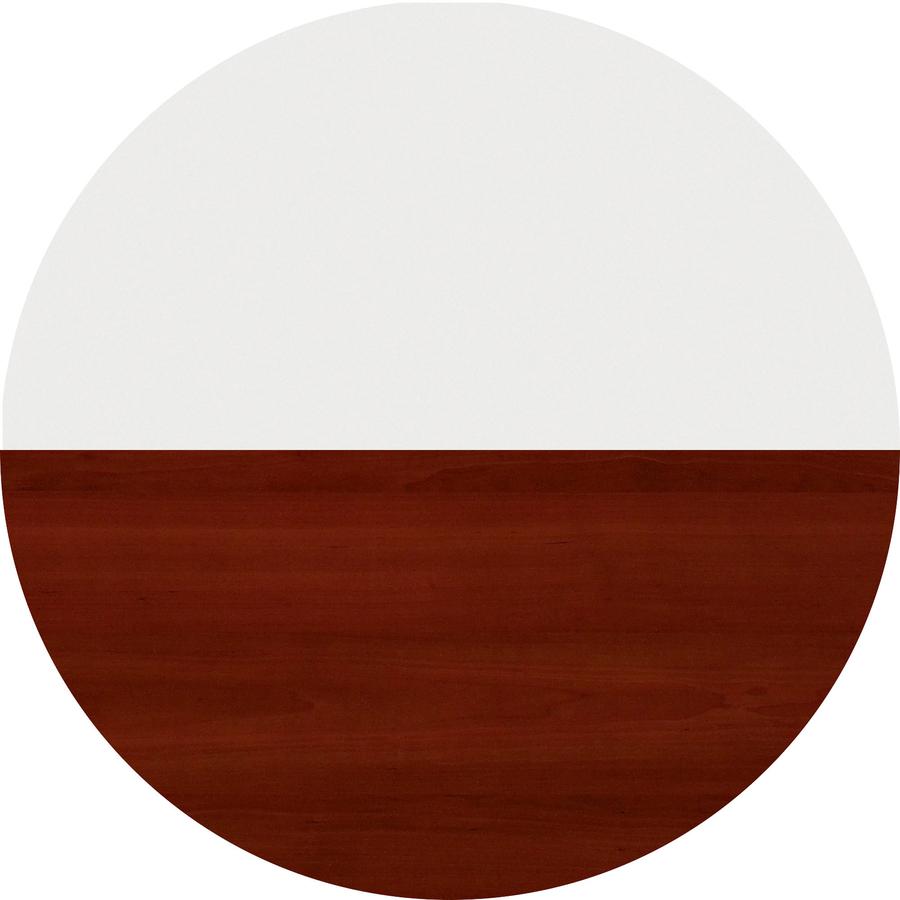 Lacasse C.A. Rectangular Surface with Modesty Panel - 60" x 30" x 29" - Smooth Edge - Material: Particleboard - Finish: Cherry/Snow