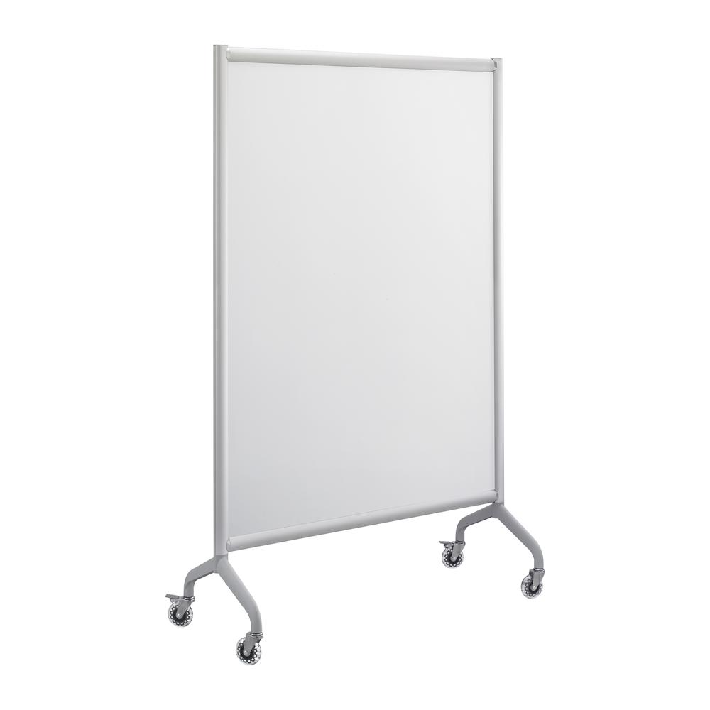 Rumba Full Panel Whiteboard Screen, 42w x 16d x 66h, White/Gray