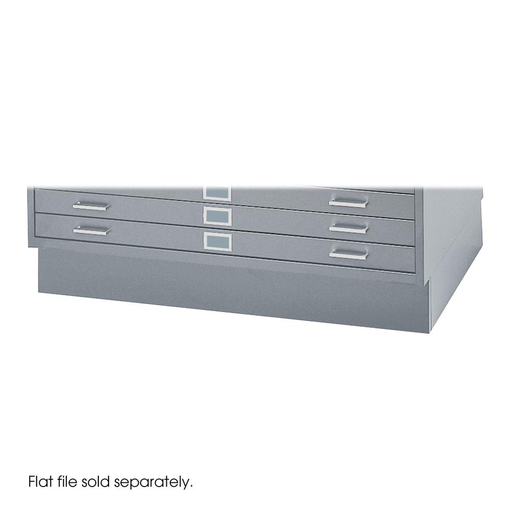 Five-Drawer Stackable Steel Flat Files, 53-1/2w x 38-3/4d, Gray