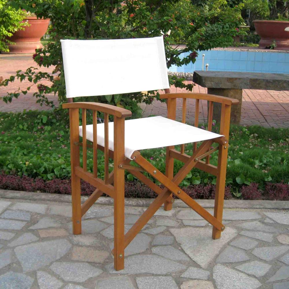 Image of Set Of Two Directors Chair With Mission Style Arms
