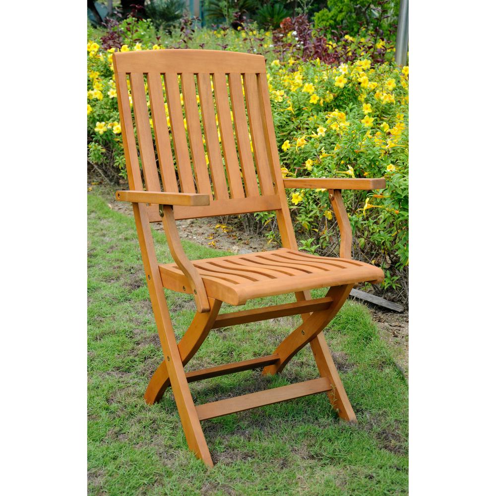 Image of Royal Tahiti Set Of 2 Outdoor Folding Arm Chairs