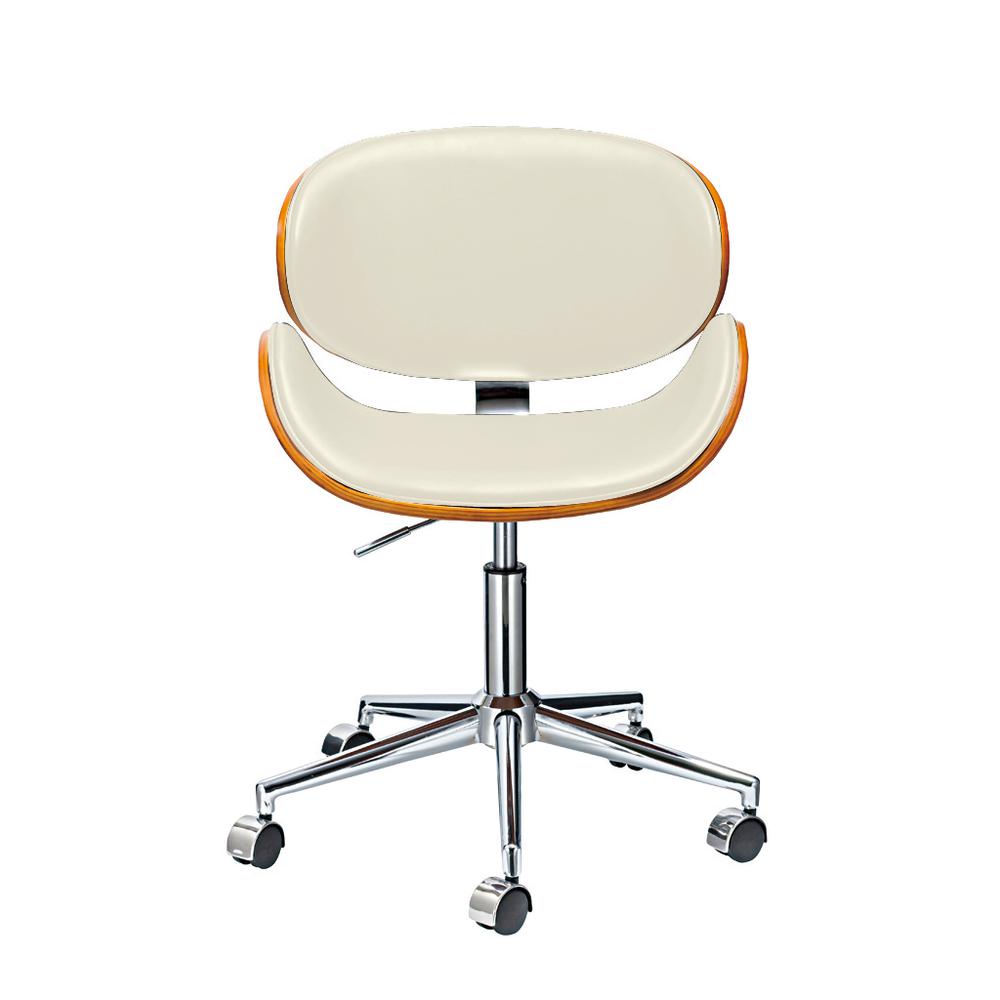 Image of Office Chair W/ Wood Seat And Pu Cushion