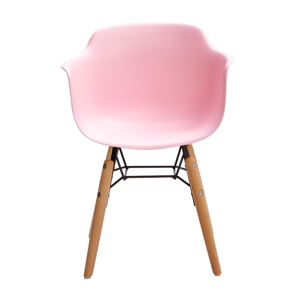 This is the image of Set of 4 Pink Midcentury Polypropylene Kids Side Chairs