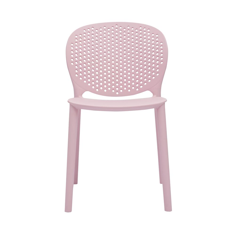 This is the image of Set of 4 Midcentury Polypropylene Kids Side Chairs in Pink