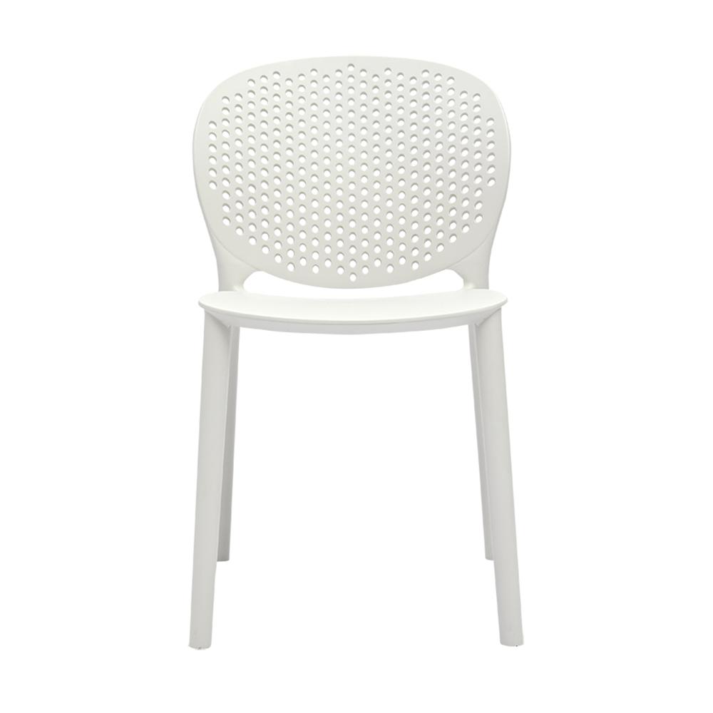 This is the image of Set of 4 Midcentury Polypropylene Kids Side Chairs in White