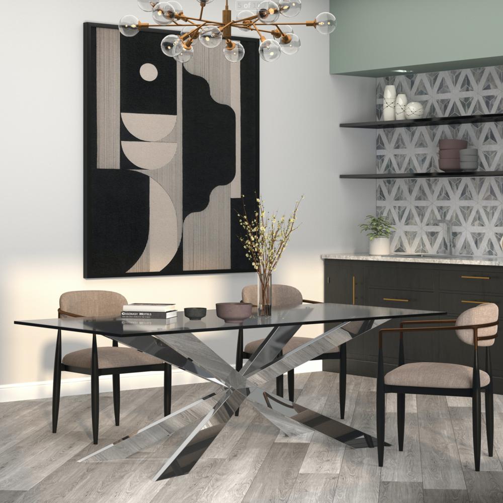 Image of Dining Table With Chrome Base