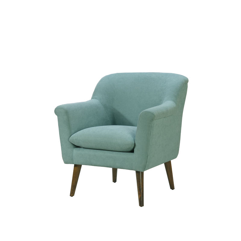 Image of Shelby Aquamarine Teal Woven Fabric Armchair