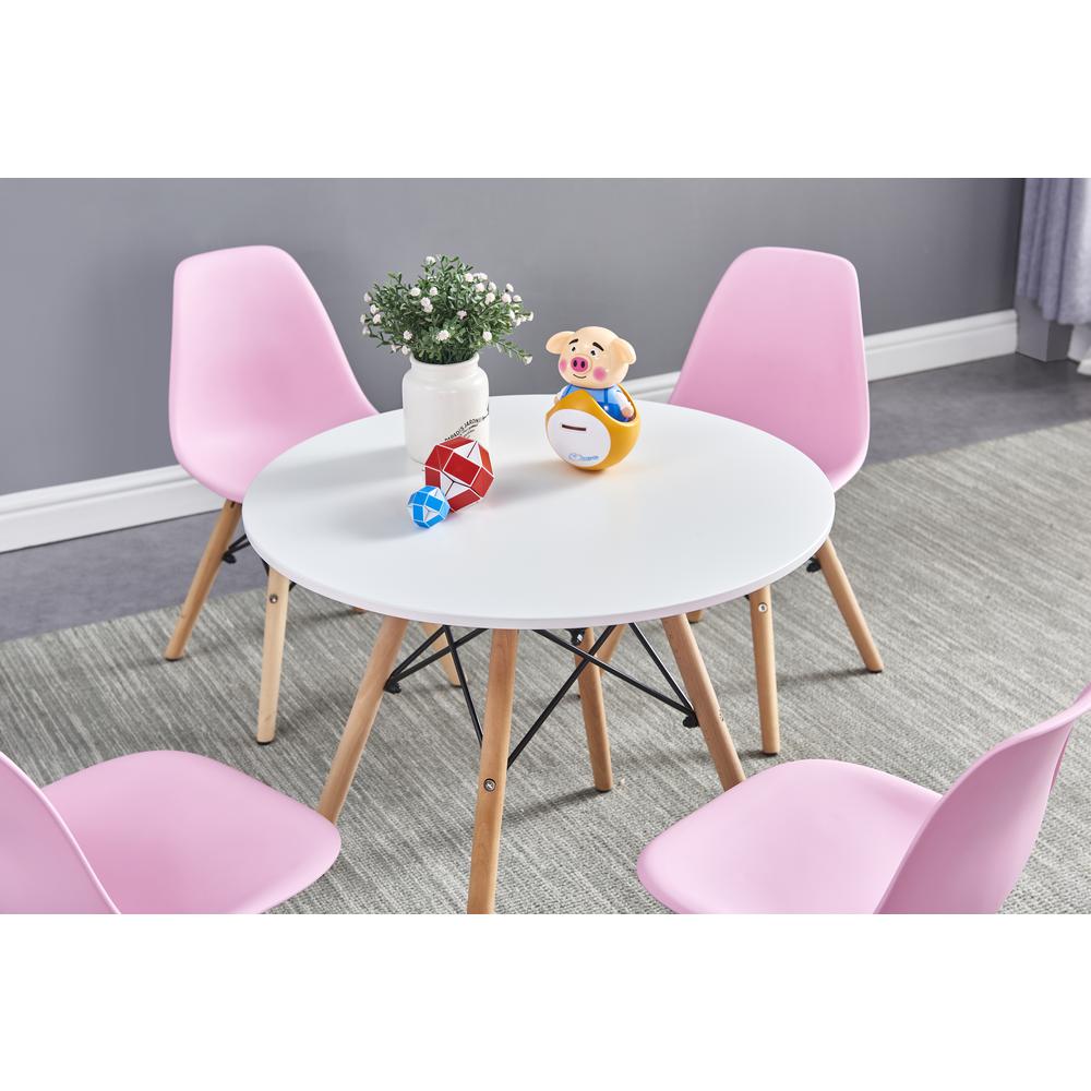 Clifford 5-Piece Children's Wood Dinette Set - Pink