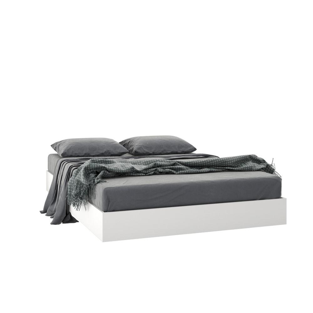 Image of Pure 2 Piece Full Size Bedroom Set, Bark Grey And White