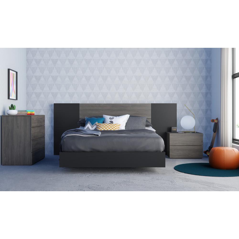 Nexera 345406 Full Size Platform Bed, Black