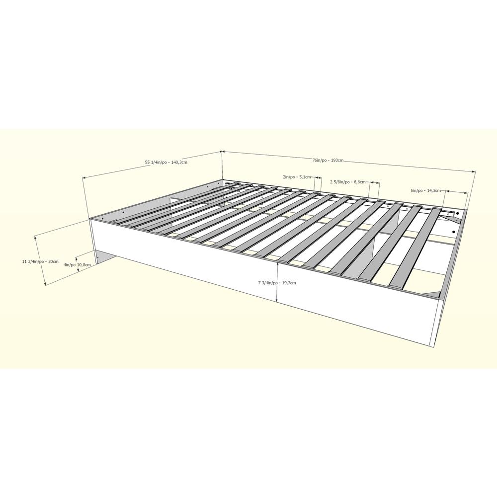 Nexera 401254 Full Size Platform Bed, Truffle