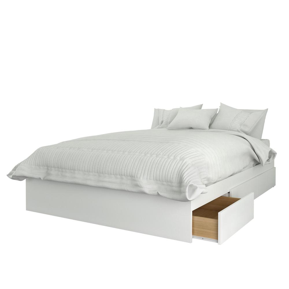 Image of Milton 4 Piece Full Size Bedroom Set, Bark Grey And White