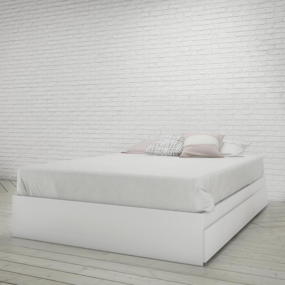 Nexera 375403 Full Size Bed, 3-Drawer, White